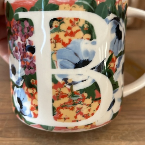Anthropologie “B” Mug Dawn Monogram Floral - Picture 2 of 6